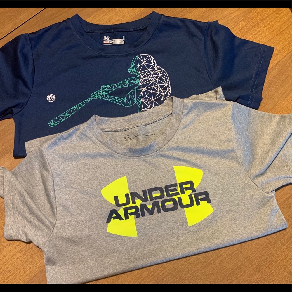 2 Under Armour T-Shirts, Size 6